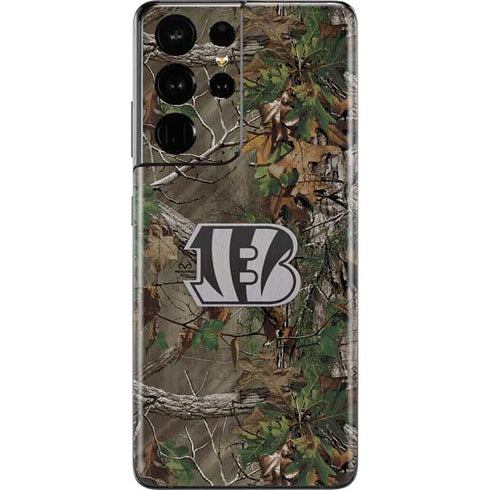 NFL Cincinnati Bengals Realtree Xtra Green Camo Galaxy S21 Ultra 5G Skin