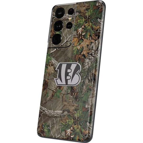 NFL Cincinnati Bengals Realtree Xtra Green Camo Galaxy S21 Ultra 5G Skin