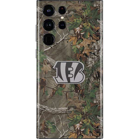 NFL Cincinnati Bengals Realtree Xtra Green Camo Galaxy S22 Ultra Skin