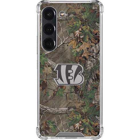 NFL Cincinnati Bengals Realtree Xtra Green Camo Galaxy S23 Clear Case