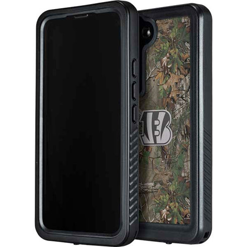NFL Cincinnati Bengals Realtree Xtra Green Camo Galaxy S23 Waterproof Case