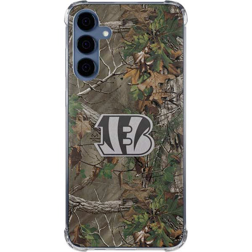 NFL Cincinnati Bengals Realtree Xtra Green Camo Galaxy S24 Clear Case