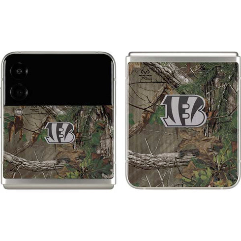 NFL Cincinnati Bengals Realtree Xtra Green Camo Galaxy Z Flip3 5G Skin