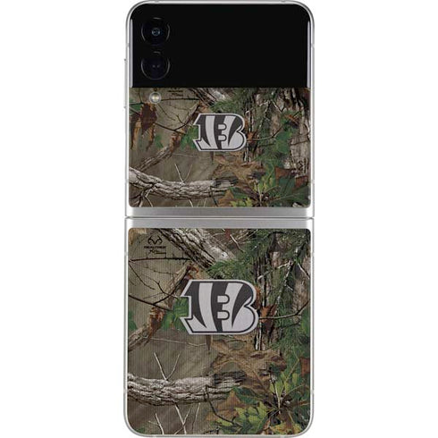 NFL Cincinnati Bengals Realtree Xtra Green Camo Galaxy Z Flip4 5G Skin