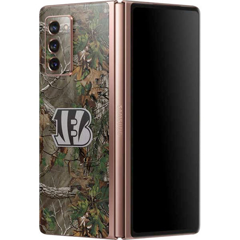 NFL Cincinnati Bengals Realtree Xtra Green Camo Galaxy Z Fold2 5G Skin