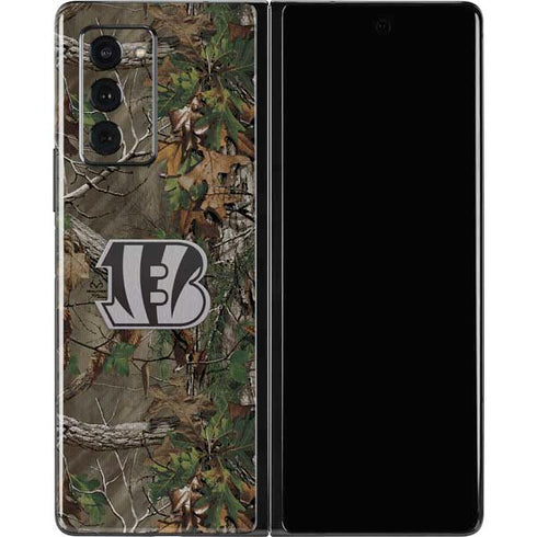 NFL Cincinnati Bengals Realtree Xtra Green Camo Galaxy Z Fold2 5G Skin