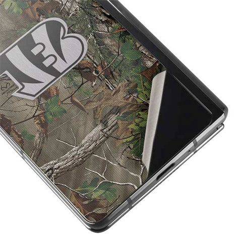 NFL Cincinnati Bengals Realtree Xtra Green Camo Galaxy Z Fold2 5G Skin