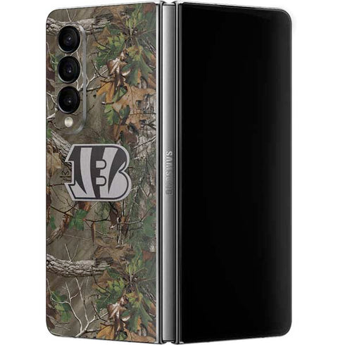 NFL Cincinnati Bengals Realtree Xtra Green Camo Galaxy Z Fold4 5G Skin