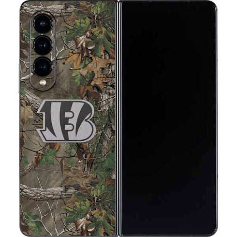 NFL Cincinnati Bengals Realtree Xtra Green Camo Galaxy Z Fold4 5G Skin