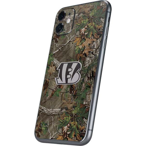 NFL Cincinnati Bengals Realtree Xtra Green Camo iPhone 11 Skin