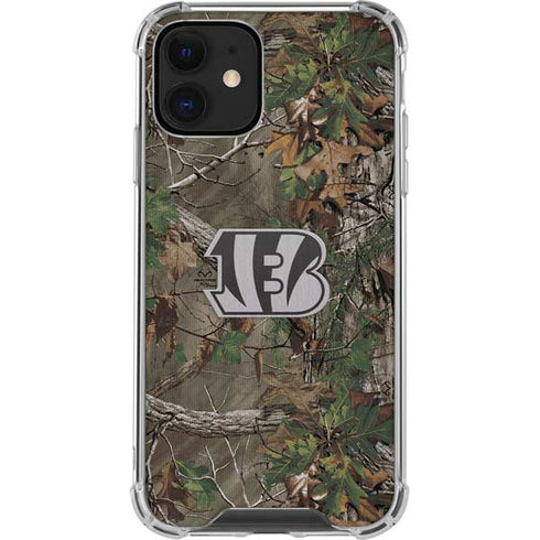 NFL Cincinnati Bengals Realtree Xtra Green Camo iPhone 12 Mini Clear Case