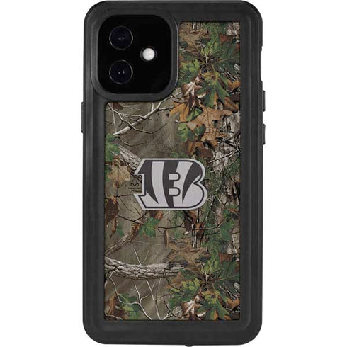 NFL Cincinnati Bengals Realtree Xtra Green Camo iPhone 12 Mini Waterproof Case