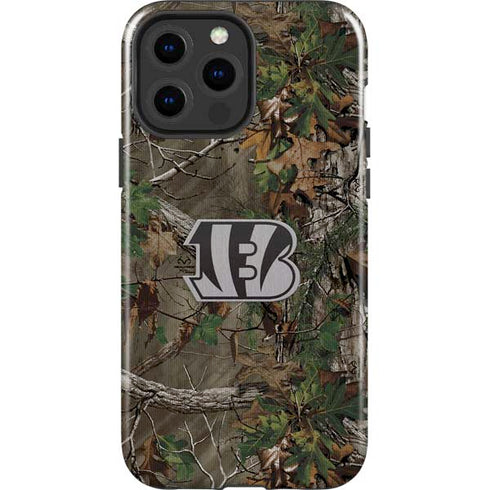 NFL Cincinnati Bengals Realtree Xtra Green Camo iPhone 15 Pro Max Impact Case