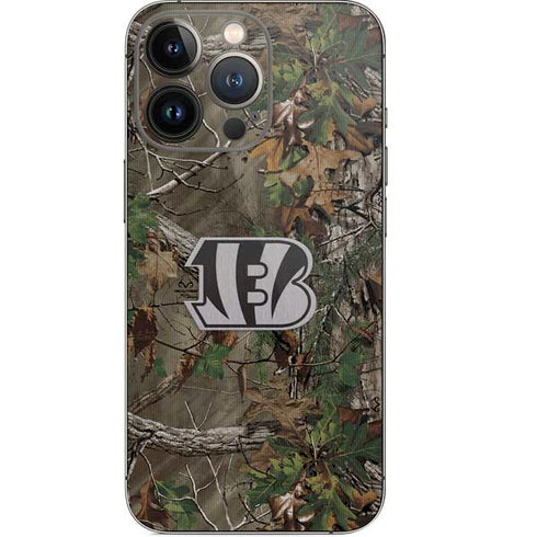 NFL Cincinnati Bengals Realtree Xtra Green Camo iPhone 14 Pro Skin