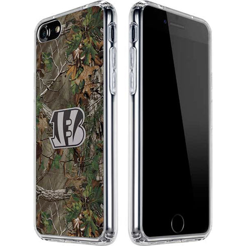 NFL Cincinnati Bengals Realtree Xtra Green Camo iPhone SE (2nd & 3rd Gen) Clear Case