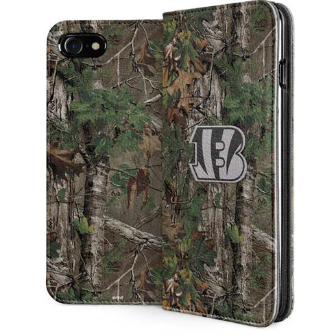 NFL Cincinnati Bengals Realtree Xtra Green Camo iPhone SE (2nd & 3rd Gen) Folio Case