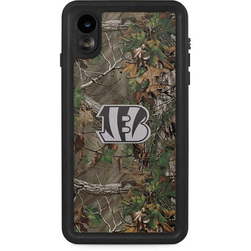 NFL Cincinnati Bengals Realtree Xtra Green Camo iPhone XR Waterproof Case