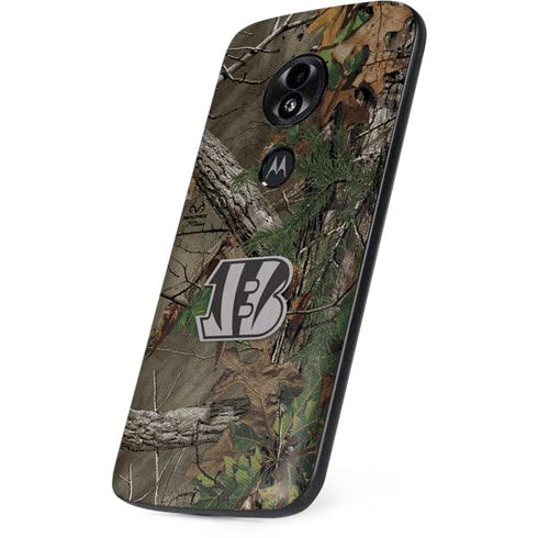 NFL Cincinnati Bengals Realtree Xtra Green Camo Moto E5 Play Skin