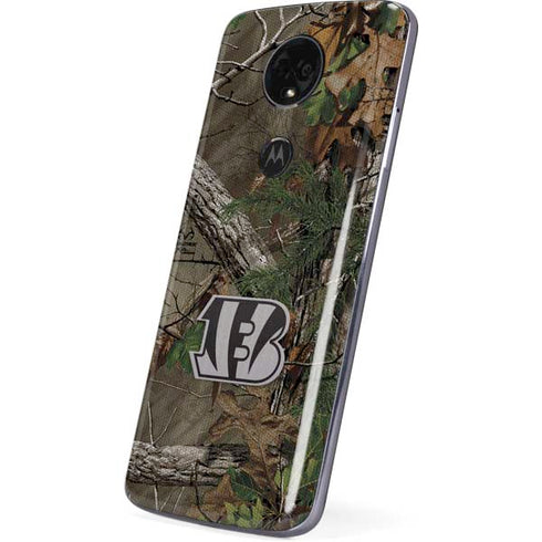 NFL Cincinnati Bengals Realtree Xtra Green Camo Moto E5 Plus Skin