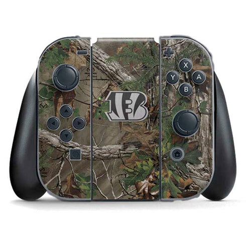 NFL Cincinnati Bengals Realtree Xtra Green Camo Nintendo Switch (2017-2021) Joy-Con Controller Skin
