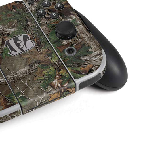 NFL Cincinnati Bengals Realtree Xtra Green Camo Nintendo Switch OLED (2021) Skin