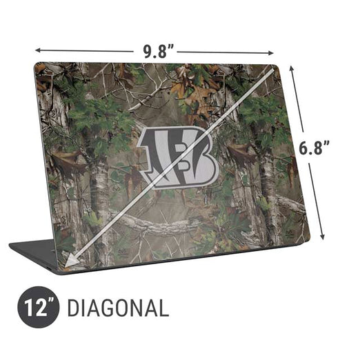 NFL Cincinnati Bengals Realtree Xtra Green Camo Universal Laptop 12in (9.8 x 6.8in) Skin