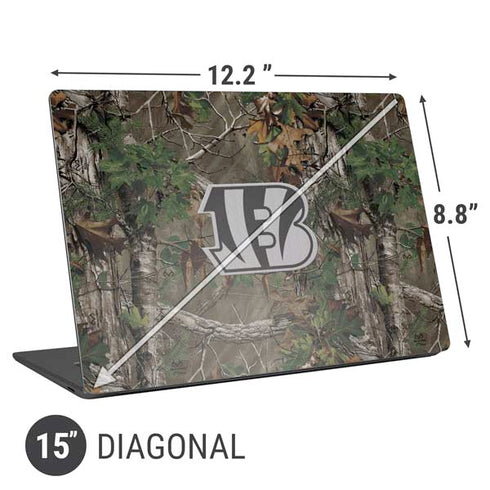 NFL Cincinnati Bengals Realtree Xtra Green Camo Universal Laptop 15in (12.2 x 8.8in) Skin