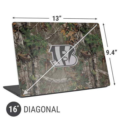 NFL Cincinnati Bengals Realtree Xtra Green Camo Universal Laptop 16in (13 x 9.4in) Skin