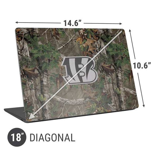 NFL Cincinnati Bengals Realtree Xtra Green Camo Universal Laptop 18in (14.6 x 10.6in) Skin