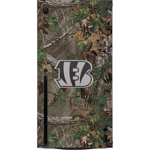 NFL Cincinnati Bengals Realtree Xtra Green Camo Xbox Series X Console Skin
