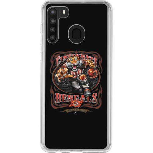 Liquid Blue NFL Cincinnati Bengals Running Back Galaxy A21 Clear Case