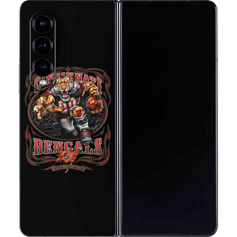 Liquid Blue NFL Cincinnati Bengals Running Back Galaxy Z Fold4 5G Skin
