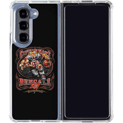 Liquid Blue NFL Cincinnati Bengals Running Back Galaxy Z Fold5 5G Clear Case