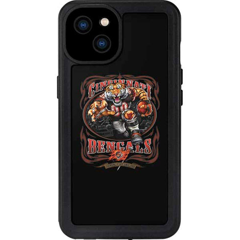 Liquid Blue NFL Cincinnati Bengals Running Back iPhone 15 Plus Waterproof Case