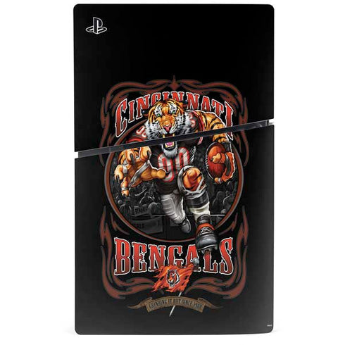 Liquid Blue NFL Cincinnati Bengals Running Back PS5 Slim Disk Console Skin