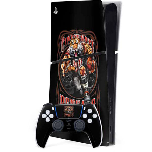 Liquid Blue NFL Cincinnati Bengals Running Back PS5 Slim Digital Edition Console Skin