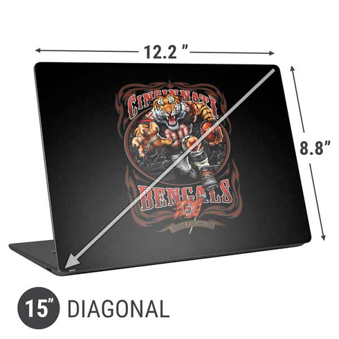 Liquid Blue NFL Cincinnati Bengals Running Back Universal Laptop 15in (12.2 x 8.8in) Skin
