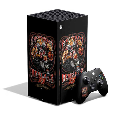 Liquid Blue NFL Cincinnati Bengals Running Back Xbox Series X Bundle Skin