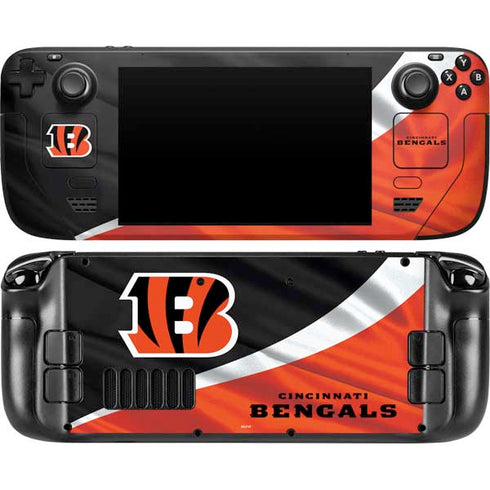 NFL Cincinnati Bengals Steam Deck Handheld Gaming Computer Skin