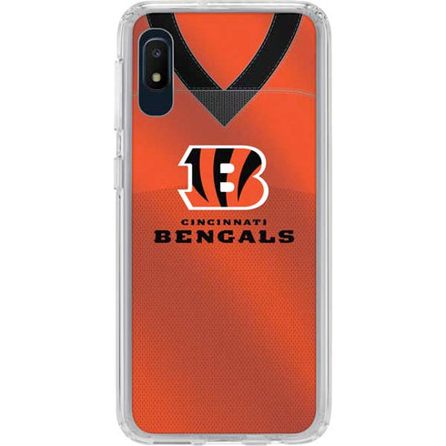 NFL Cincinnati Bengals Team Jersey Galaxy A10e Clear Case
