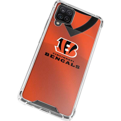 NFL Cincinnati Bengals Team Jersey Galaxy A12 Clear Case