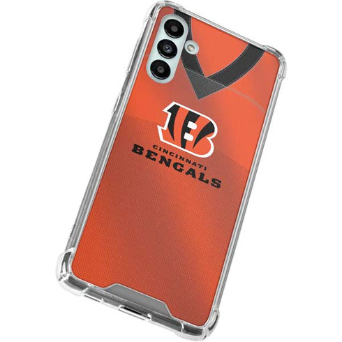 NFL Cincinnati Bengals Team Jersey Galaxy A13 5G Clear Case