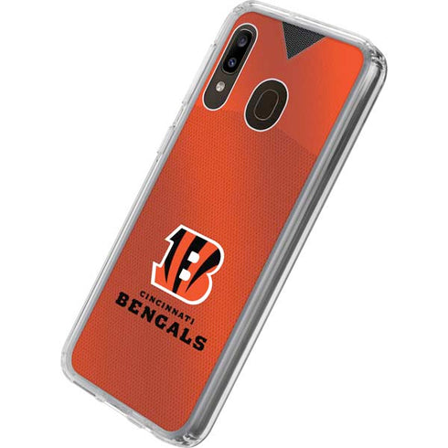 NFL Cincinnati Bengals Team Jersey Galaxy A20 Clear Case