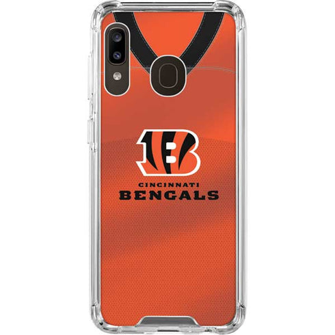 NFL Cincinnati Bengals Team Jersey Galaxy A30 Clear Case