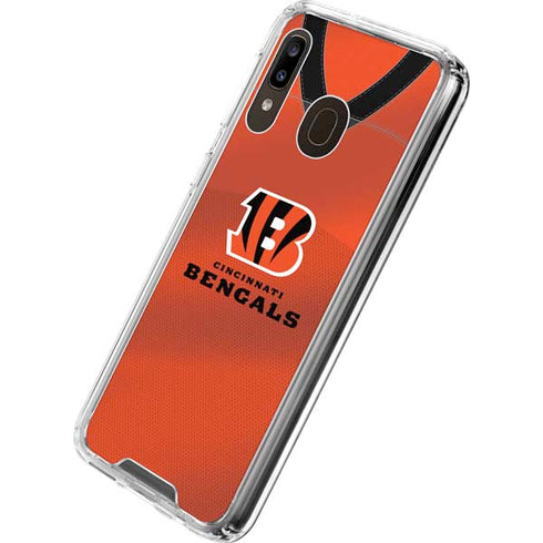 NFL Cincinnati Bengals Team Jersey Galaxy A30 Clear Case