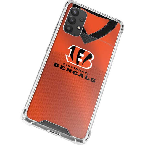 NFL Cincinnati Bengals Team Jersey Galaxy A32 5G Clear Case
