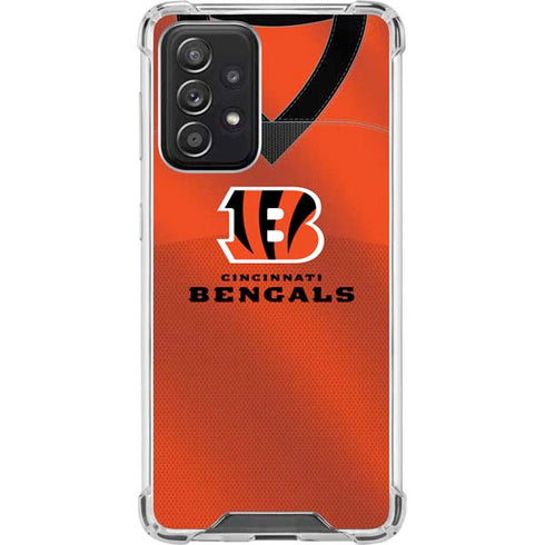 NFL Cincinnati Bengals Team Jersey Galaxy A52 5G Clear Case