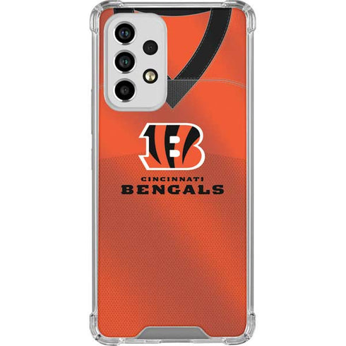 NFL Cincinnati Bengals Team Jersey Galaxy A53 5G Clear Case