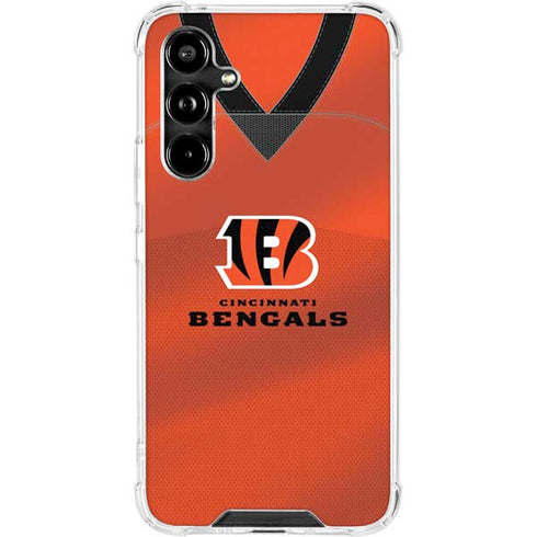NFL Cincinnati Bengals Team Jersey Galaxy A54 5G Clear Case