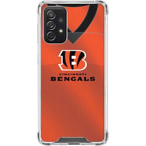 NFL Cincinnati Bengals Team Jersey Galaxy A72 5G Clear Case